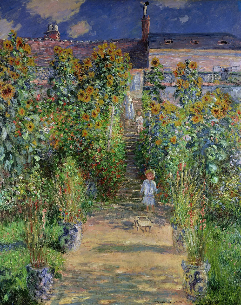 Le Jardin de Monet à Vétheuil - Claude Monet image 1 tableau peint à l’huile sur toile