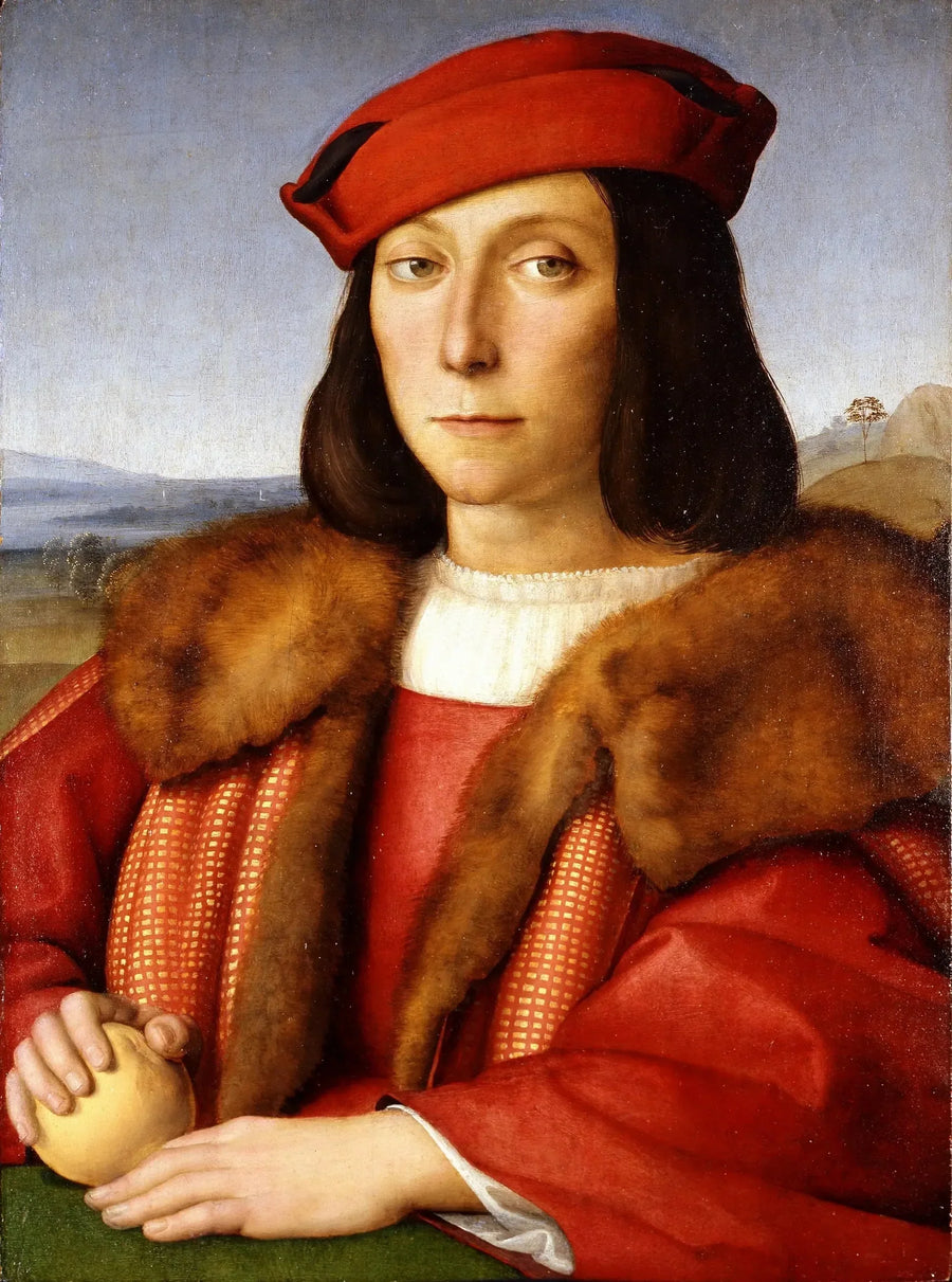 りんごを持つ若者 - ラファエロ・サンティ