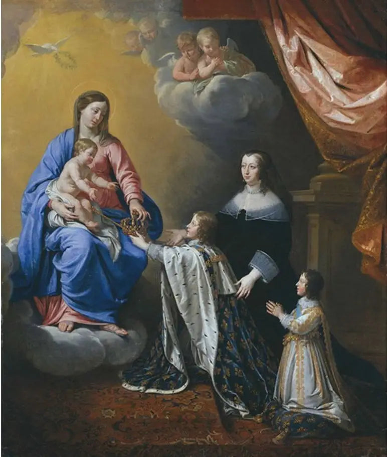 若きルイ14世が王冠を聖母と幼子に捧げる - フィリップ・ド・シャンパーニュ

Source:
Le jeune Louis XIV offre sa couronne à la Vierge et l'enfant - Philippe de Champaigne