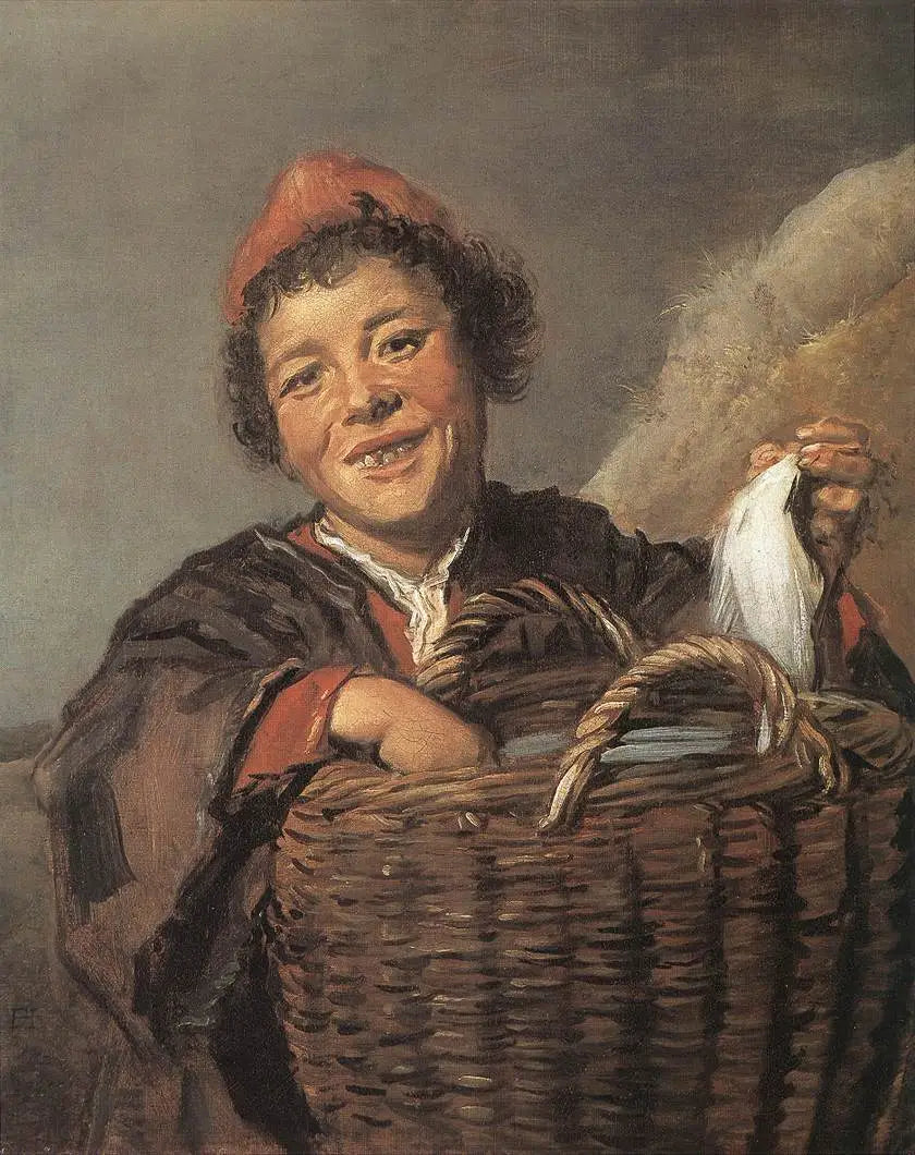Le Jeune Pêcheur - Frans Hals image 1 copie peinte à la main à l’huile