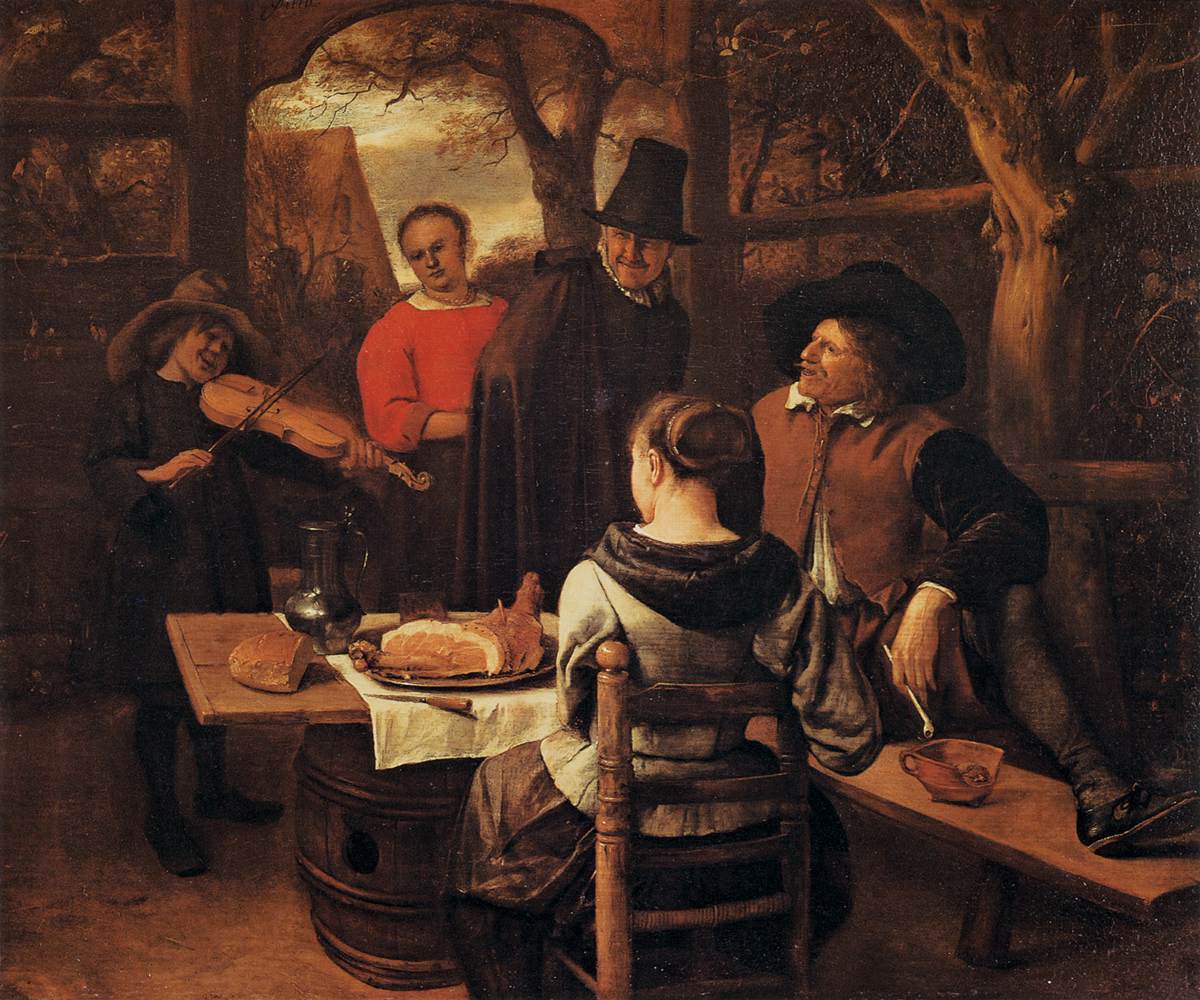 Le jeune violoniste - Jan Steen image 1 copie peinte à la main à l’huile