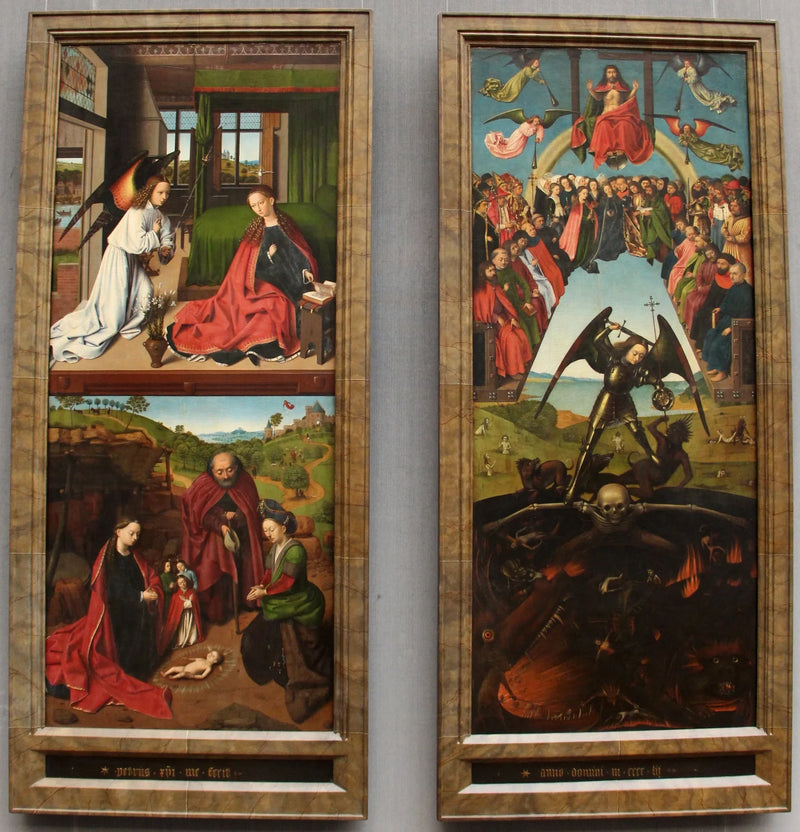 ペトルス・クリスティスによる最後の審判、受胎告知、キリストの誕生 - Petrus Christus