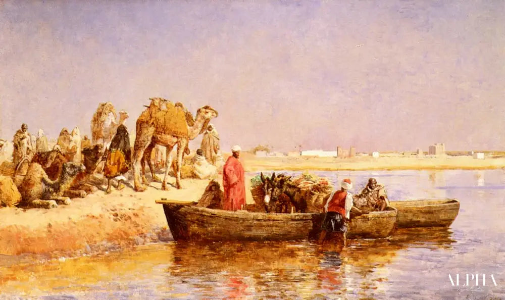 Le long du Nil - Edwin Lord Weeks - Reproductions de tableaux et peintures haut de gamme