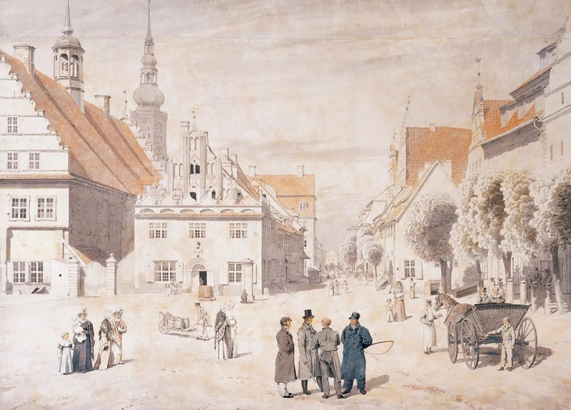 グライフスヴァルトの市場 - カスパー・ダーヴィッド・フリードリヒ
