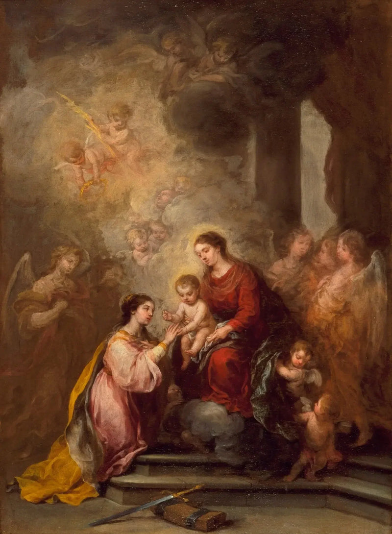 聖カタリナの神秘的な結婚 - バルトロメ・エステバン・ムリリョ

Source:
Le mariage mystique de sainte Catherine - Bartolomé Esteban Murillo