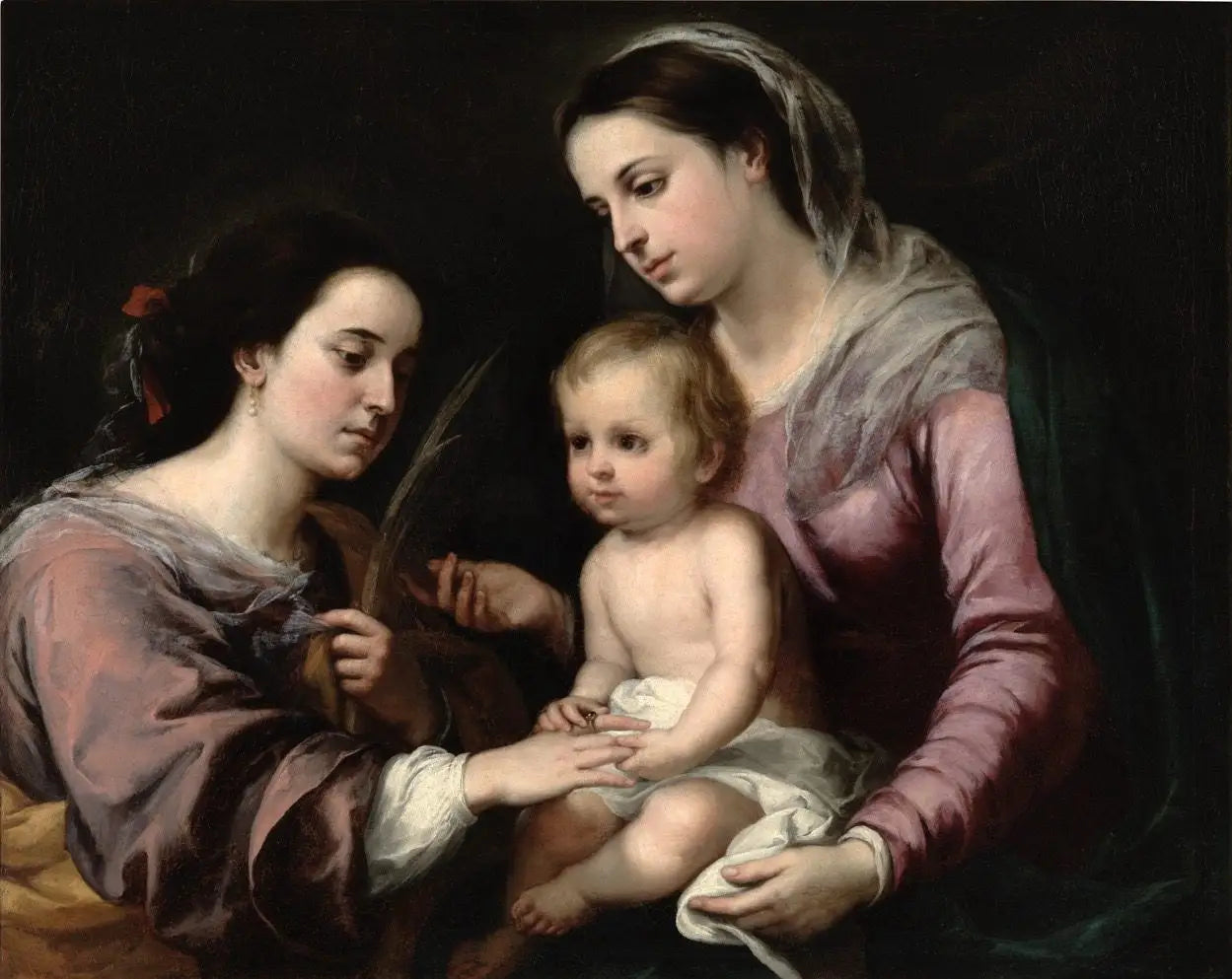 Le Mariage mystique de Sainte Catherine - Bartolomé Esteban Murillo image 1 reproduction réalisée par Alpha Reproduction