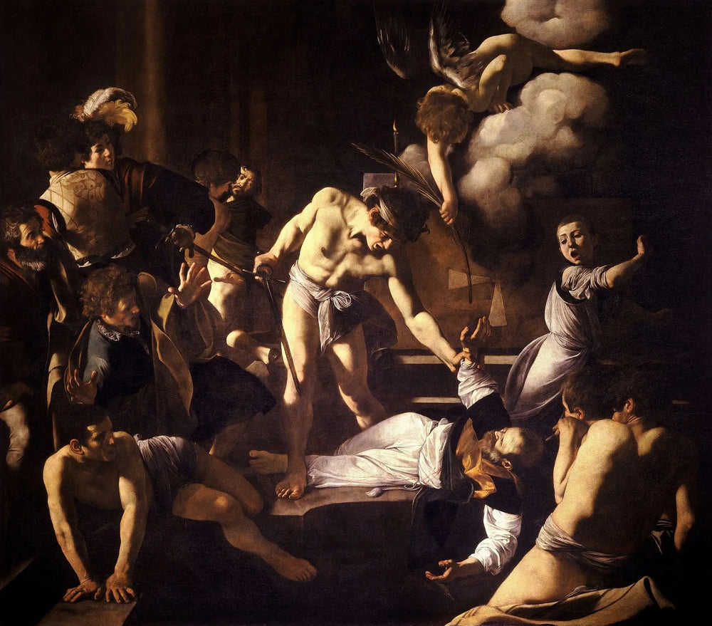 Le martyre de saint Matthieu - Le Caravage image 1 copie peinte à la main à l’huile