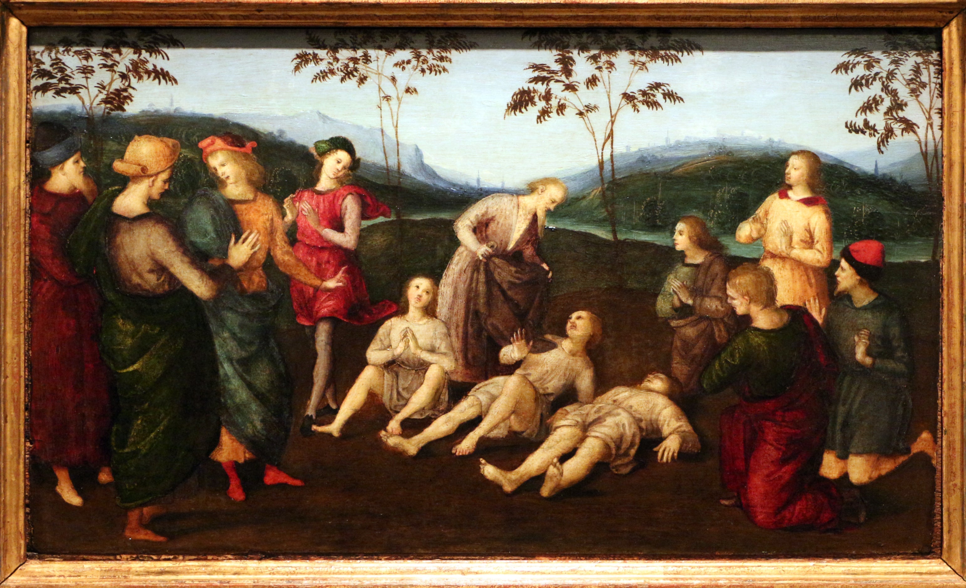 Reproduction du tableau « Le miracle de saint Eusèbe de Crémone - Raphaël Sanzio » par Alpha Reproduction en peinture à l’huile