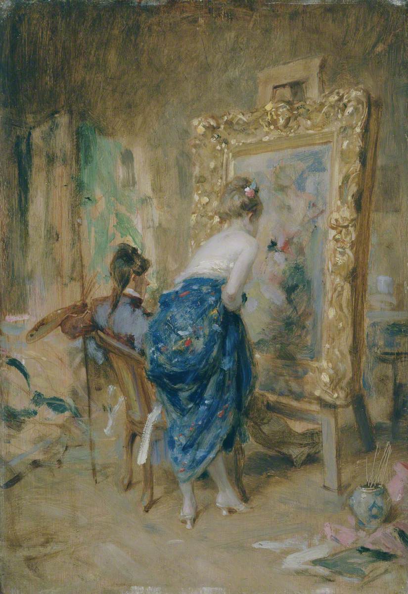 Le modèle de l'artiste - Charles Bargue image 1 copie de tableau peinte à la main