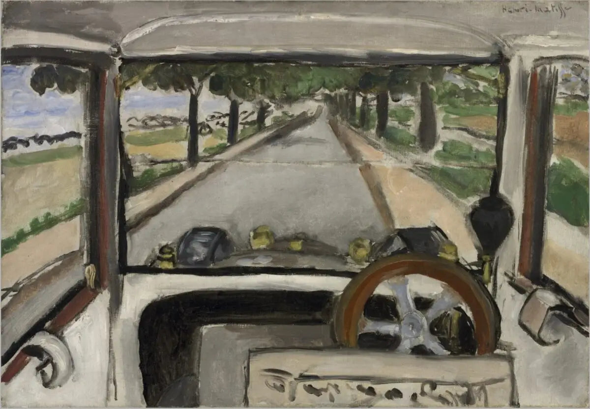 Reproduction du tableau « Le Pare-brise, sur la route de Villacoublay - Henri Matisse » par Alpha Reproduction en peinture à l’huile