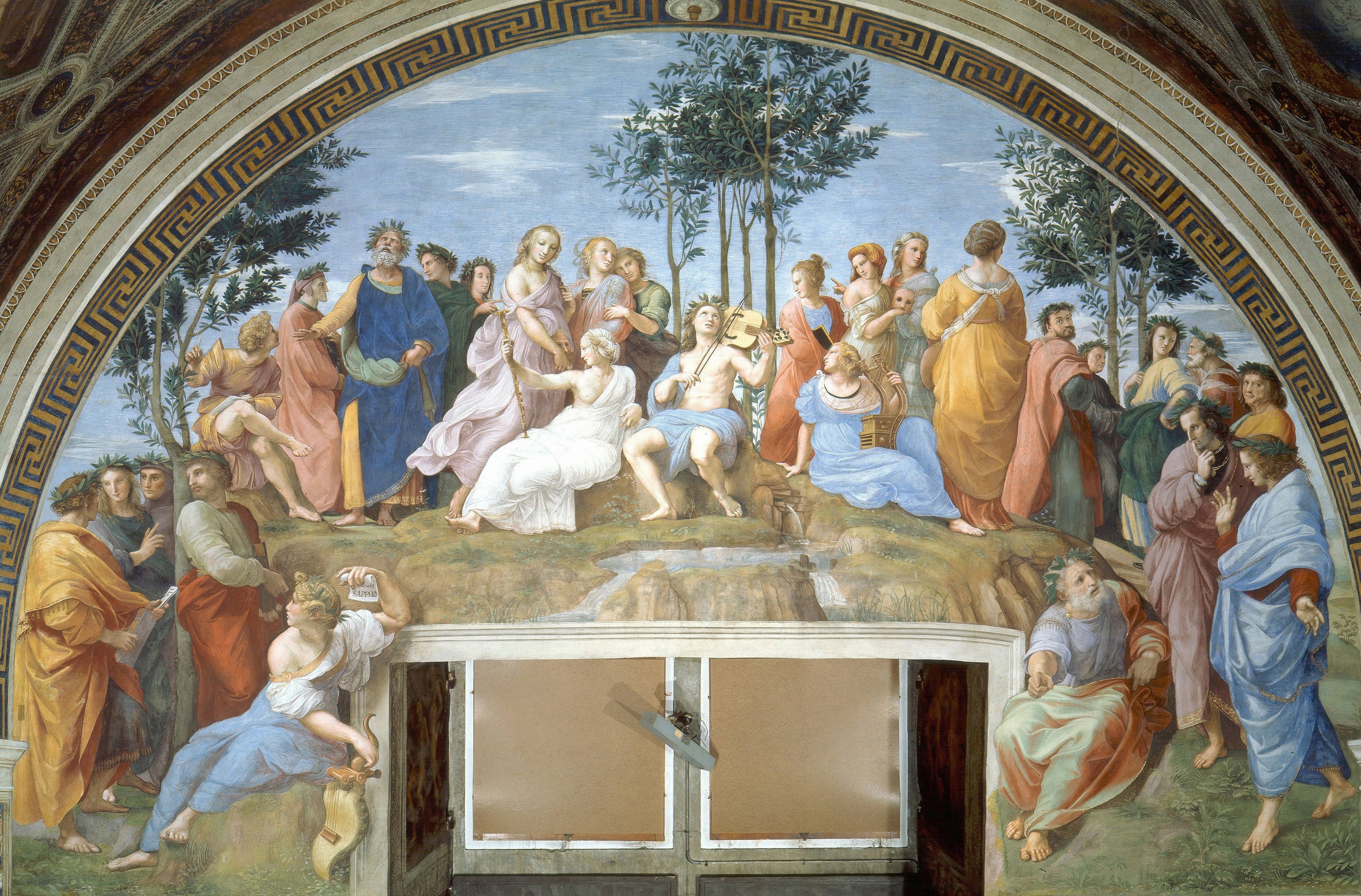 Le Parnasse - Raphaël Sanzio image 1 copie de tableau peinte à la main
