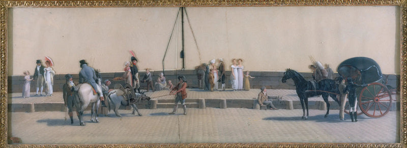 ロイヤル橋の渡し、約1800年 - ルイ＝レオポルド・ボイリー

Source:
Le passage du pont Royal, vers 1800 - Louis-Léopold Boilly
