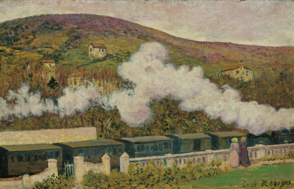 Le passage du train - Darío de Regoyos image 1 reproduction de peinture à l’huile
