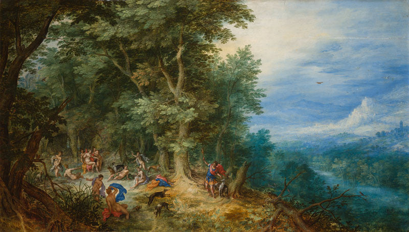 Le paysage avec Diane et Actéon - Jan Brueghel l'Ancien image 1 reproduction réalisée par Alpha Reproduction
