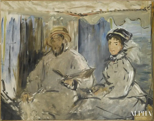 Le peintre Monet dans son atelier - Edouard Manet - Reproductions de tableaux et peintures haut de gamme