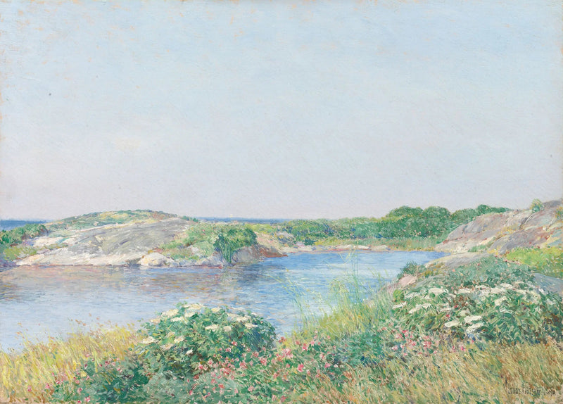 小さな池、アプルドール - チルド・ハッサム

Source:
Le petit Étang, Appledore - Childe Hassam