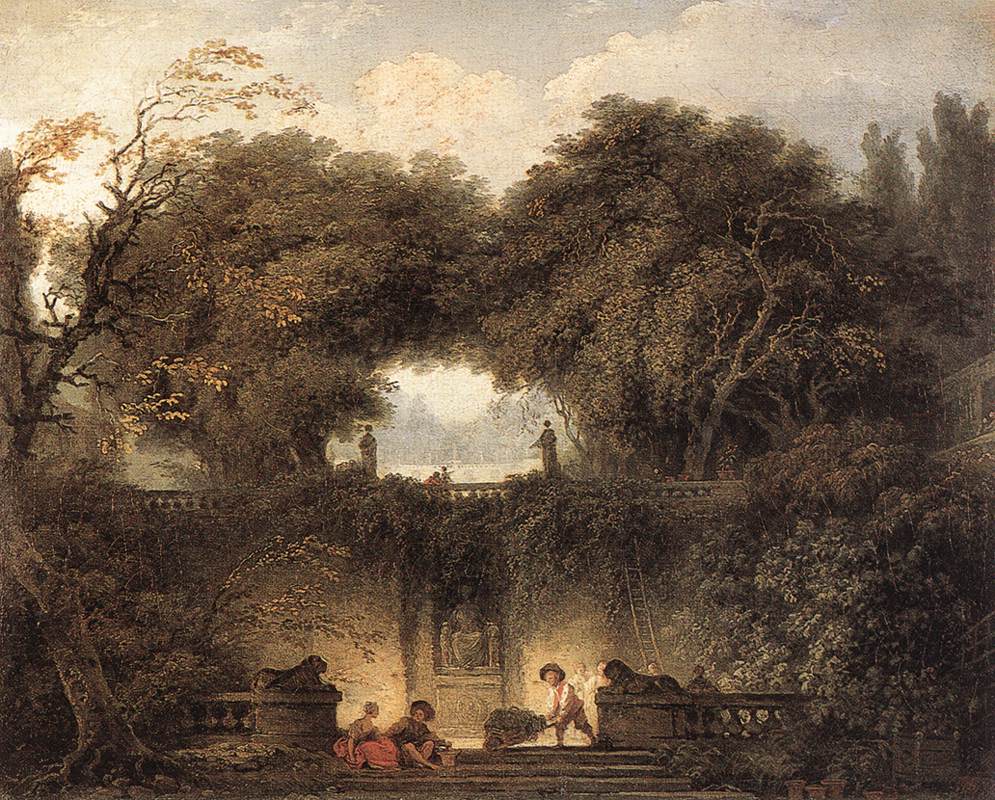 Le Petit Parc - Jean-Honoré Fragonard - Alpha Reproduction