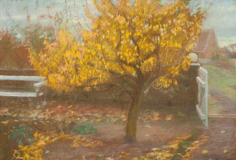 Le poirier du jardin de devant d'Ancher, en automne. - Anna Ancher