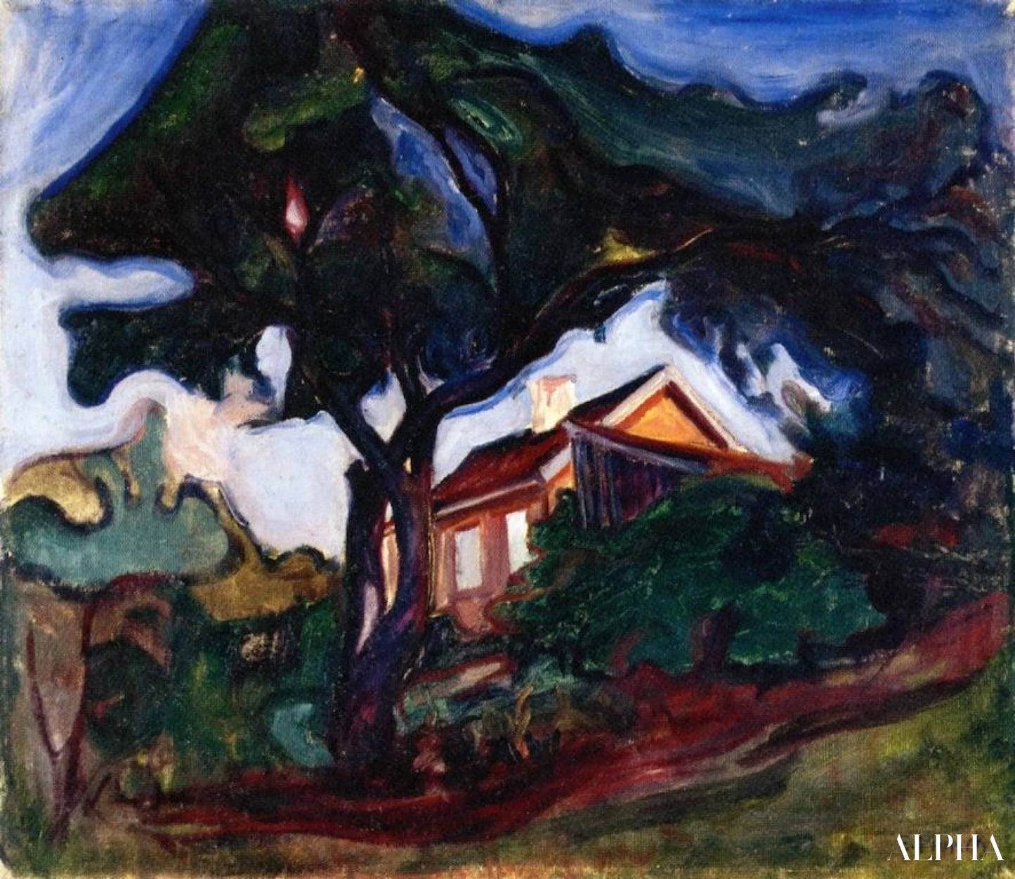 リンゴの木 - Edvard Munch - 高級絵画および絵画の複製