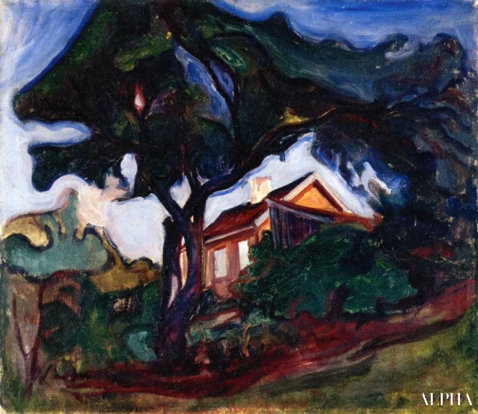 リンゴの木 - Edvard Munch - 高級絵画および絵画の複製