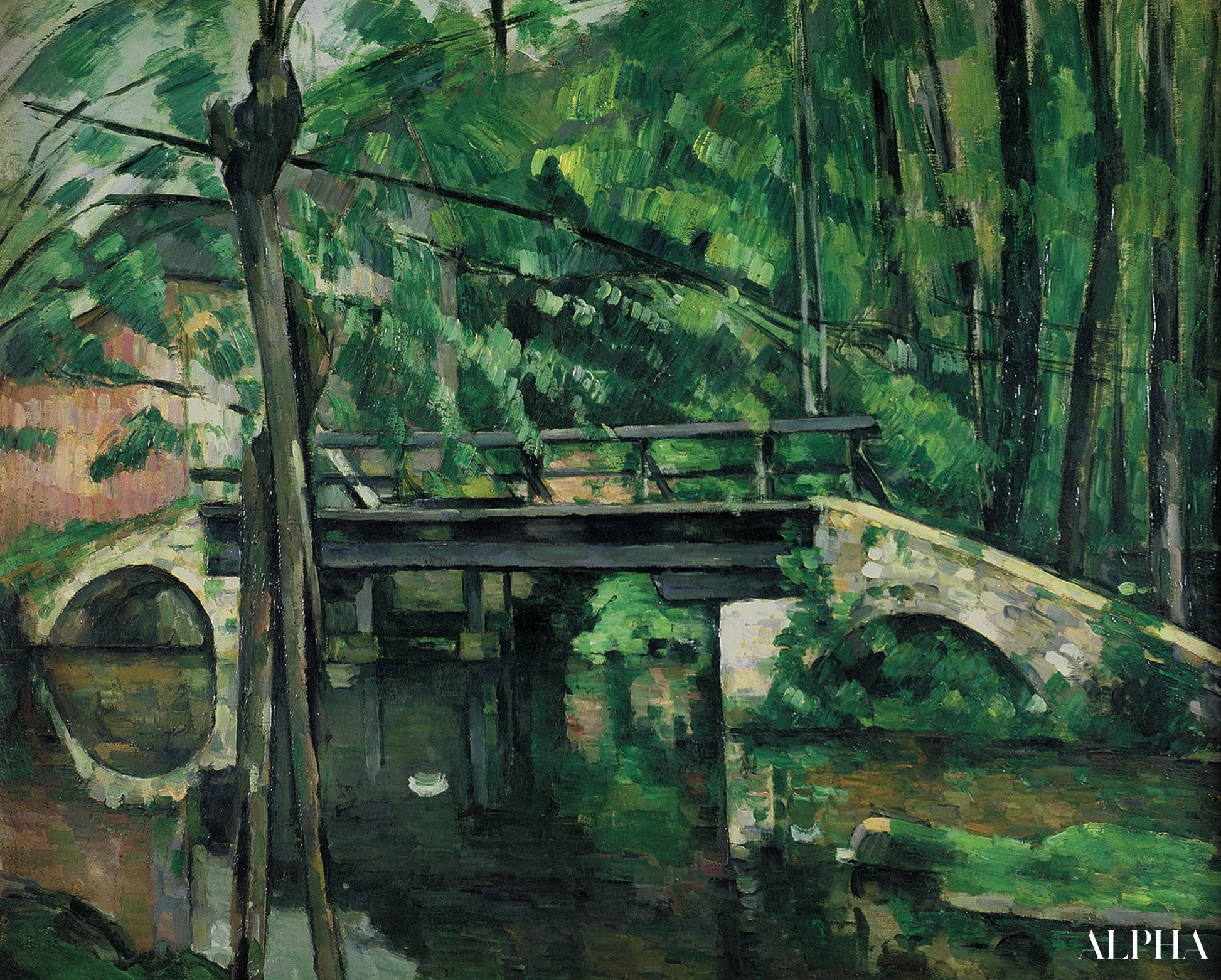 メインシーの橋 - ポール・セザンヌ - 高級絵画および絵画の複製