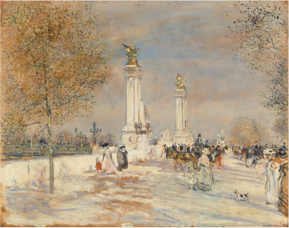 Le pont Alexandre III, Paris - Jean-François Raffaëlli image 1 copie de tableau peinte à la main