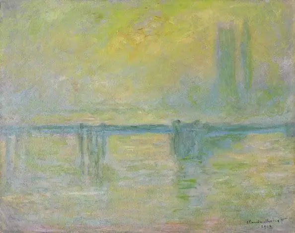 Le Pont de Charing-Cross, brouillard - Claude Monet image 1 reproduction d’œuvre d’art à l’huile