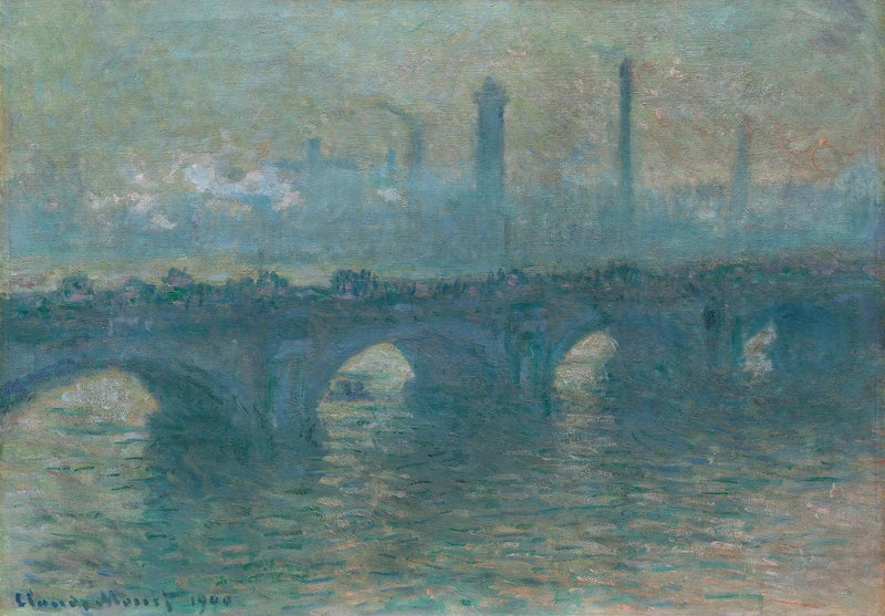 ウォータールー橋、曇り空 - クロード・モネ