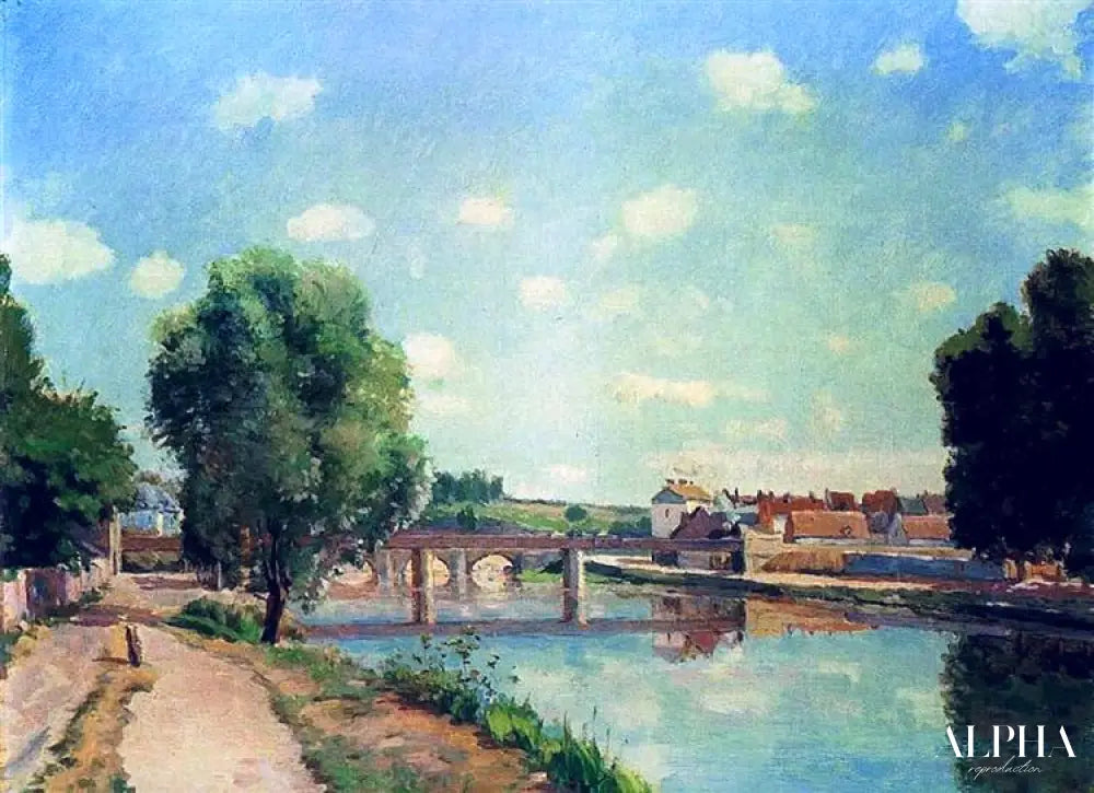 Le pont ferroviaire - Camille Pissarro - Reproductions de tableaux et peintures haut de gamme