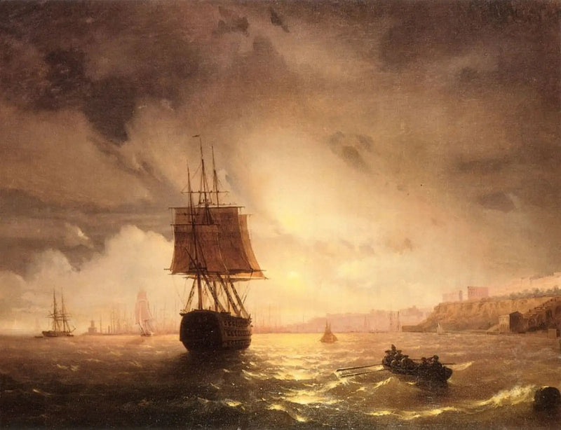 黒海のオデッサ港 - イワン・アイヴァゾフスキー

Source:
Le port d'Odessa sur la mer Noire - Ivan Aïvazovski