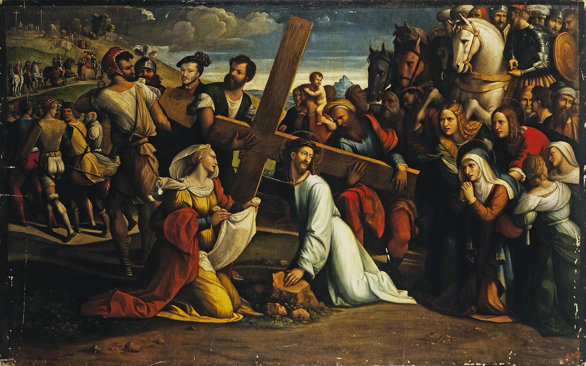 Le port de la croix - Benvenuto Tisi image 1 reproduction réalisée par Alpha Reproduction