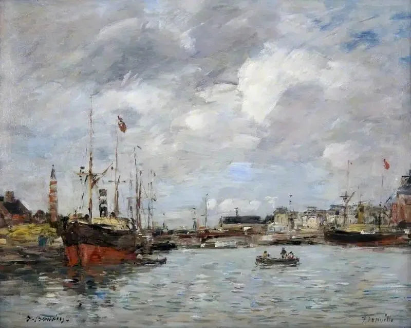 Le port de Trouville - Eugène Boudin image 1 tableau peint à l’huile sur toile