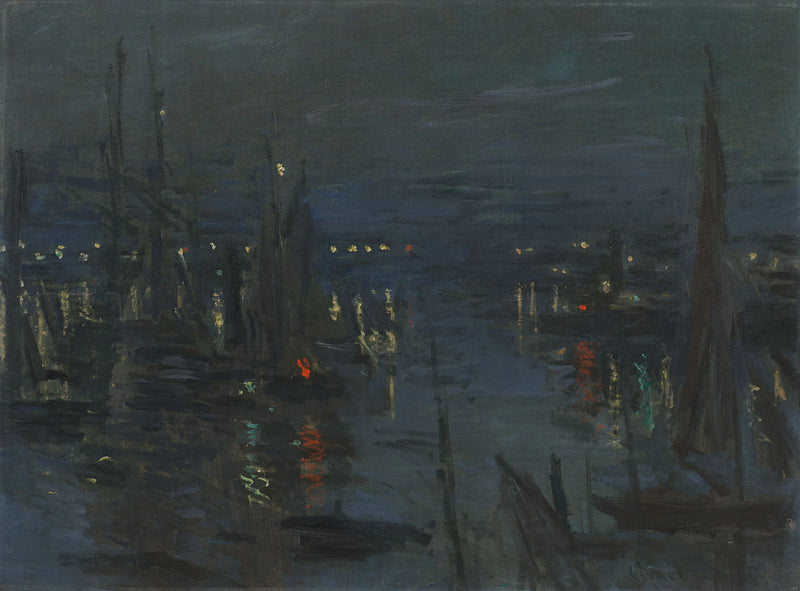 ル アーブル港、夜効果 W264 - クロード モネ