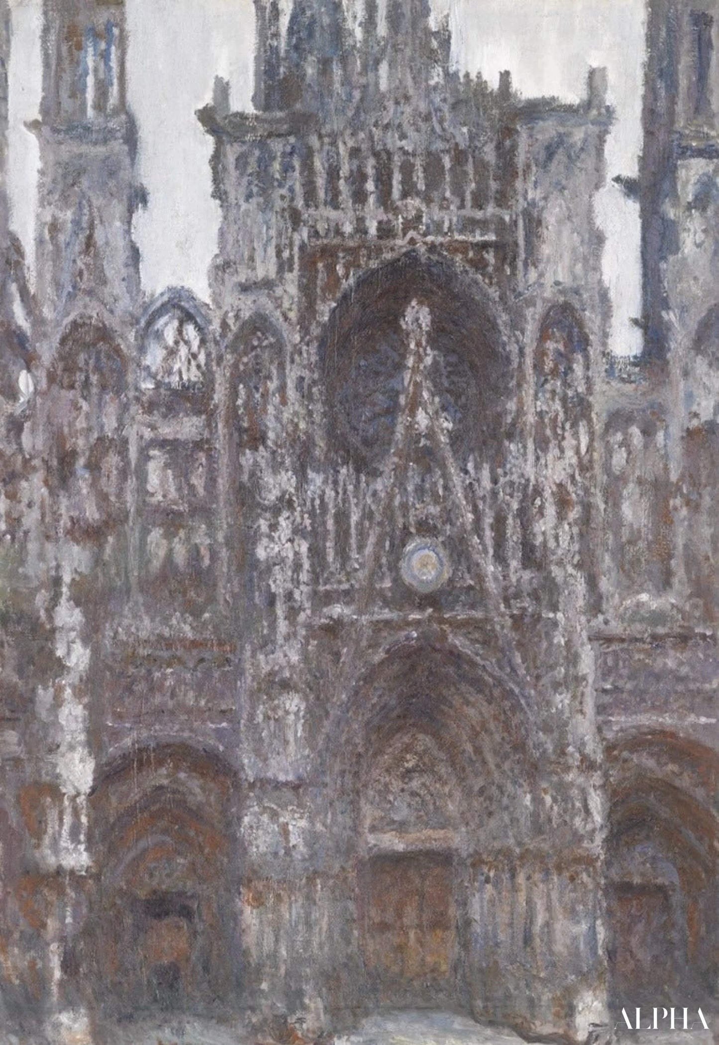 正面から見た門、ブラウンハーモニー（W1319） - クロード・モネ - 高級絵画および絵画の複製
