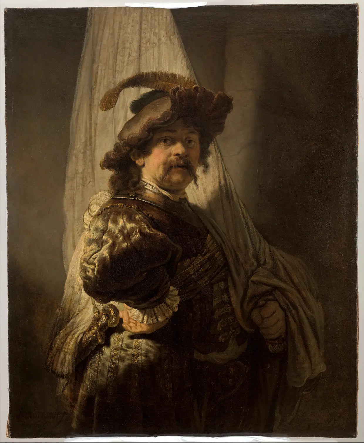 Le Porte-drapeau - Rembrandt image 1 tableau peint à l’huile sur toile