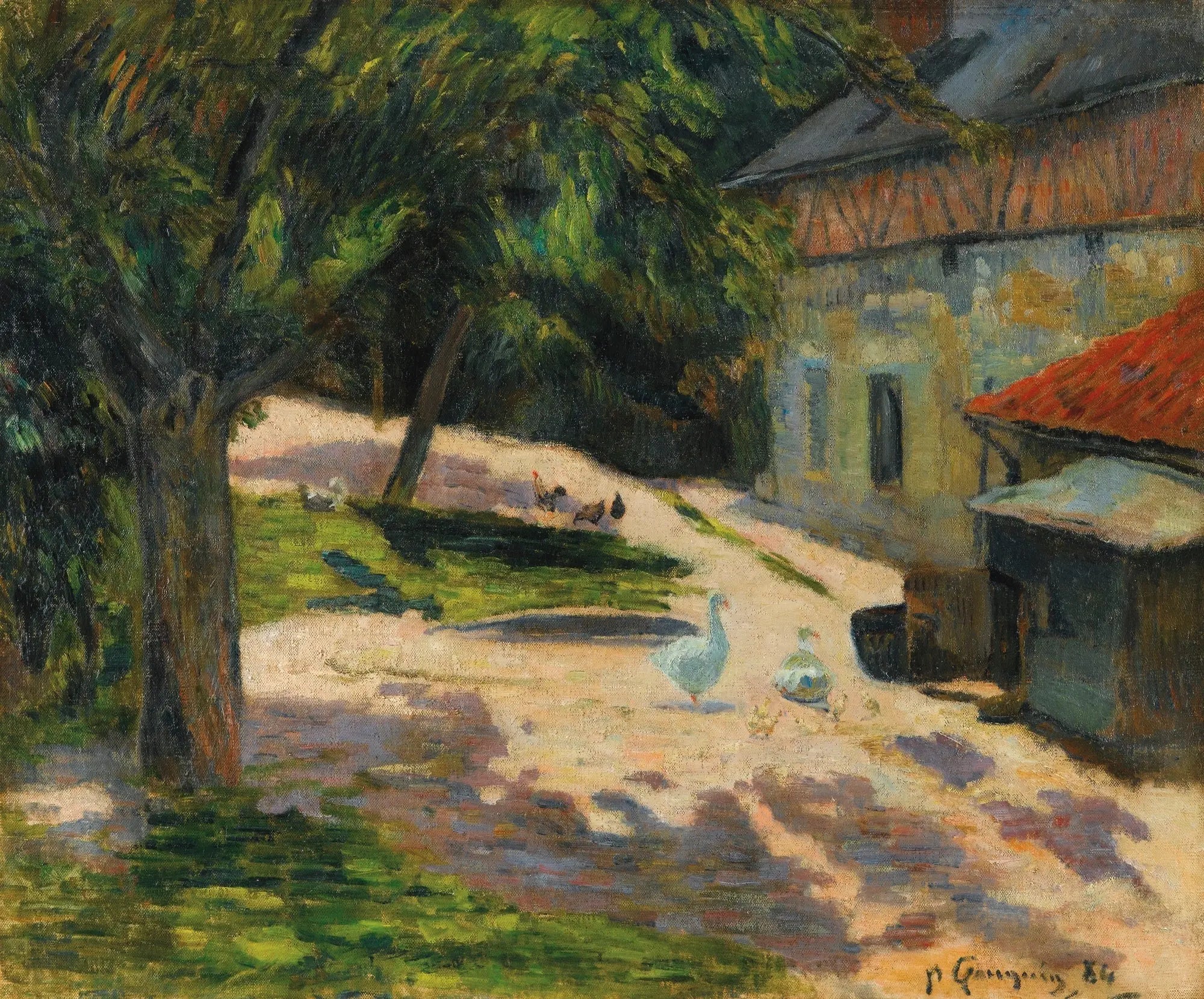Reproduction du tableau « Le Poulailler - Paul Gauguin » par Alpha Reproduction en peinture à l’huile