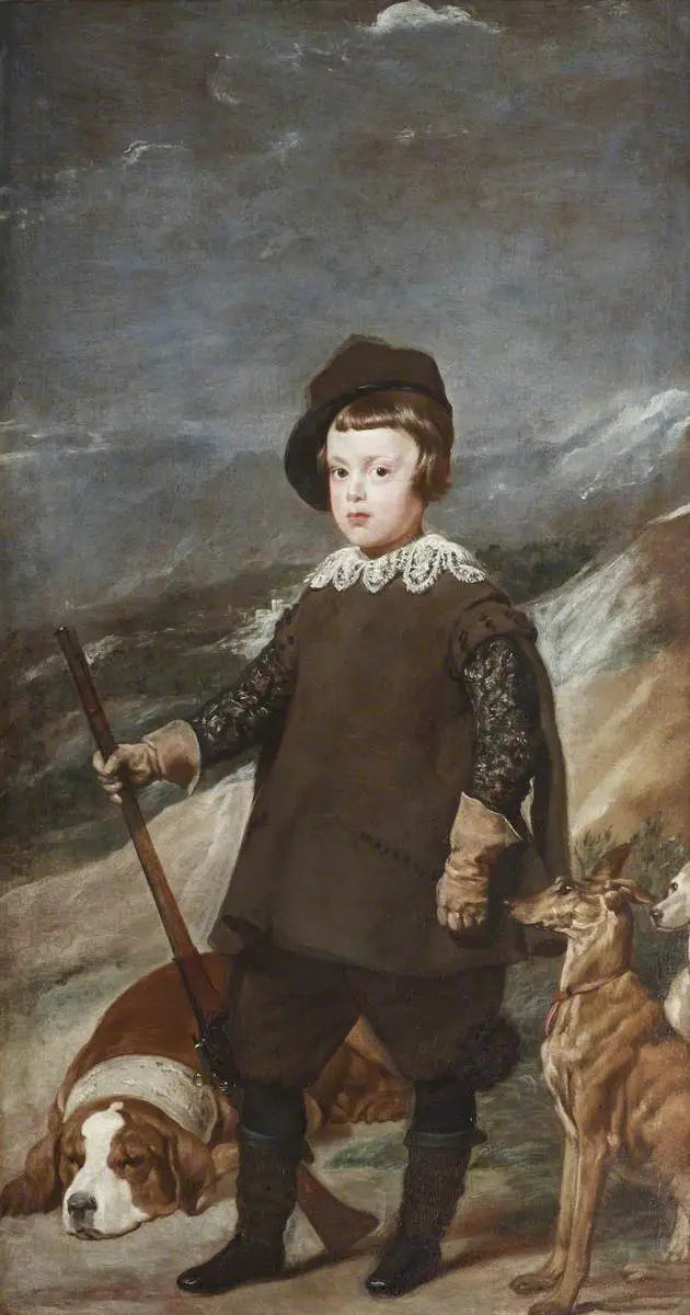 バルタサル・カルロス王子（1629-1646）、6歳の狩人として - ディエゴ・ヴェラスケス
