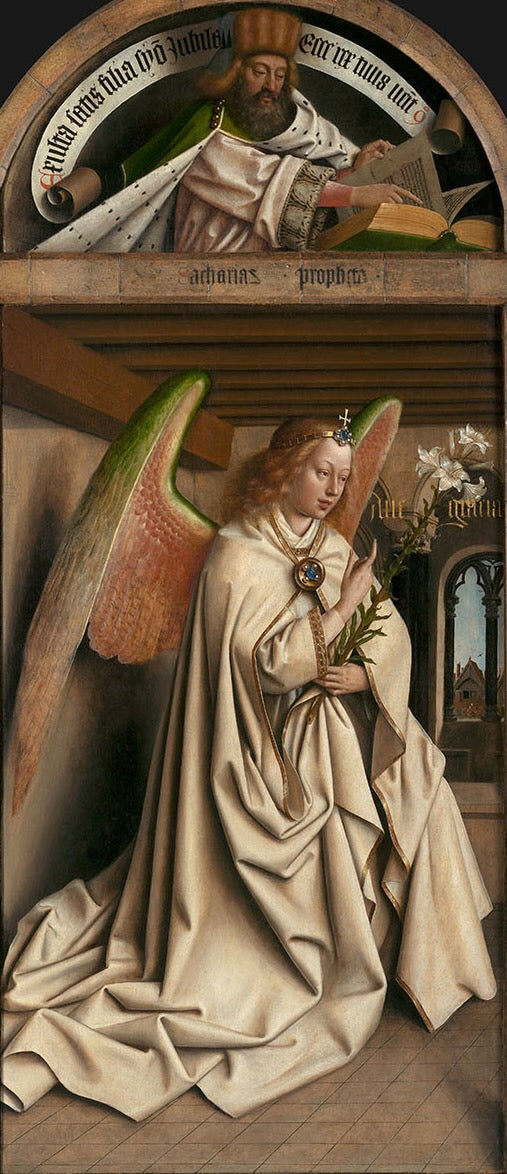 Le prophète Zacharie ; l'ange de l'Annonciation - Hubert van Eyck image 1 reproduction réalisée par Alpha Reproduction