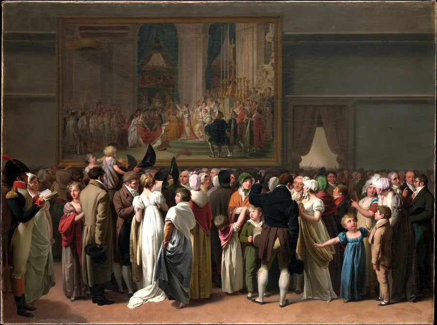 ルーブル美術館で「冠」を見る観客 - ルイ＝レオポルド・ボイリー

Source:
Le Public regardant le « Couronnement » de David au Louvre - Louis-Léopold Boilly