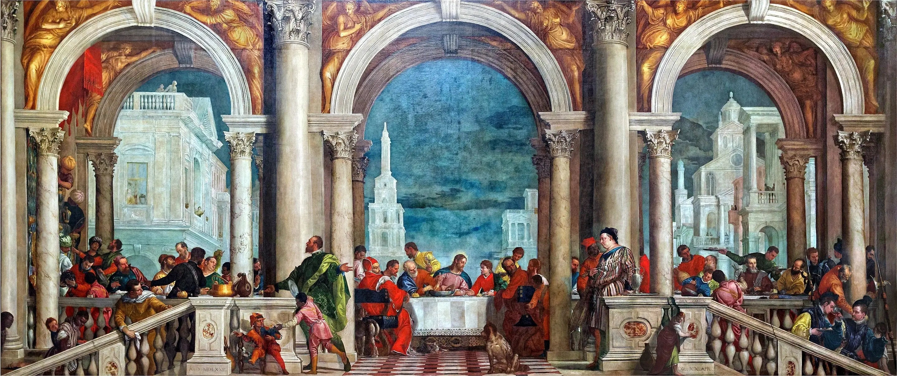 Le Repas chez Levi - Paul Véronèse image 1 copie de tableau peinte à la main