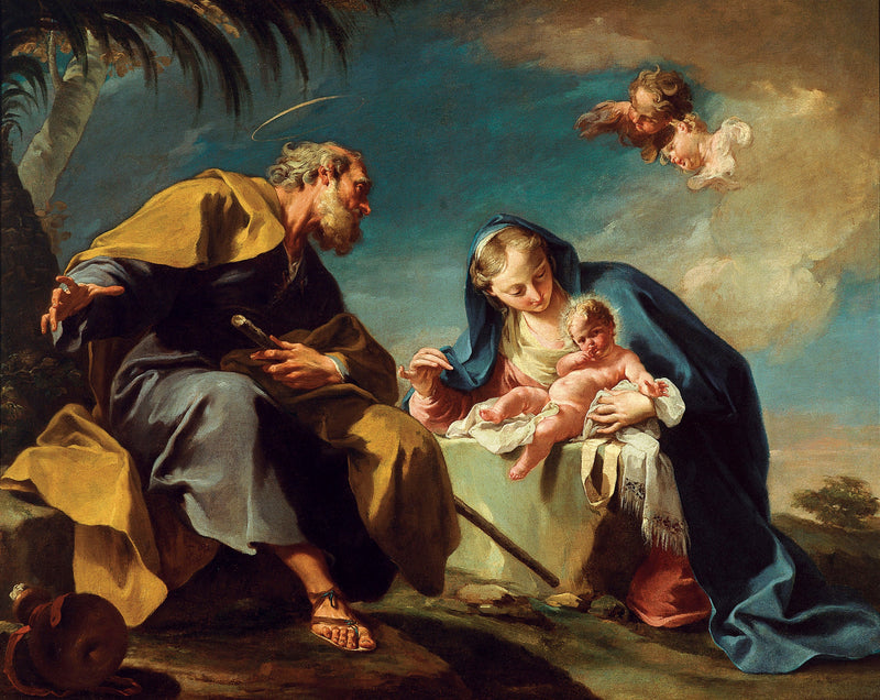 エジプトへの逃避中の休息 - ジョバンニ・バッティスタ・ピットーニ