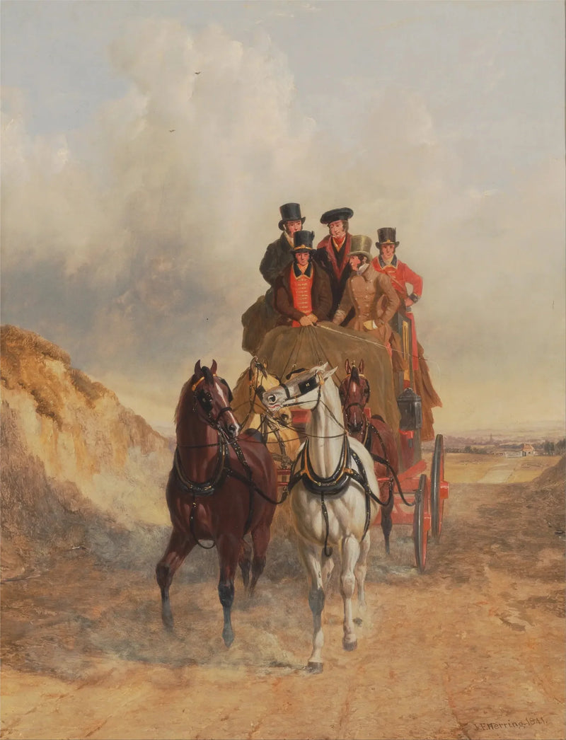 ロイヤルメールコーチが道路を走る - ジョン・フレデリック・ヘリング Sr.  

Source:
Le Royal Mail Coach sur la route - John Frederick Herring, Sr.
