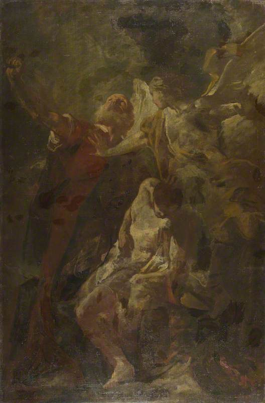 Le sacrifice d'Isaac - Giovanni Battista Piazzetta image 1 reproduction artisanale de tableau
