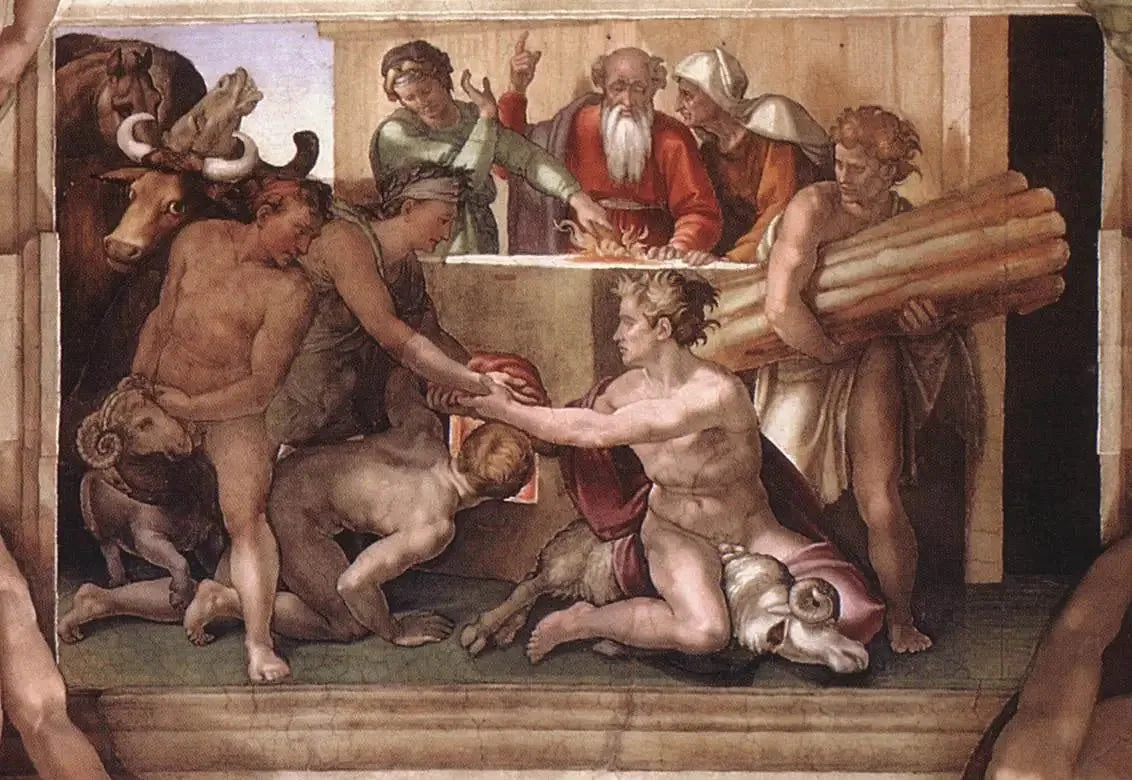 Le Sacrifice de Noé - Michel-Ange image 1 reproduction d’œuvre d’art à l’huile