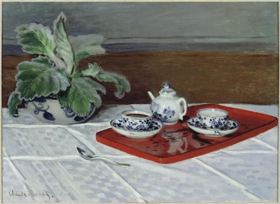 Reproduction du tableau « Le Service à thé - Claude Monet » par Alpha Reproduction en peinture à l’huile