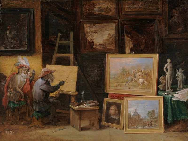 ル・サンジュ・パンテール - ダビッド・テニエール・ル・ジュヌ

Source:
Le Singe peintre - David Teniers le Jeune