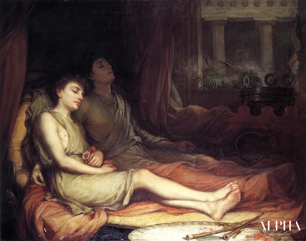 Le sommeil et son demi-frère la mort - John William Waterhouse - Reproductions de tableaux et peintures haut de gamme