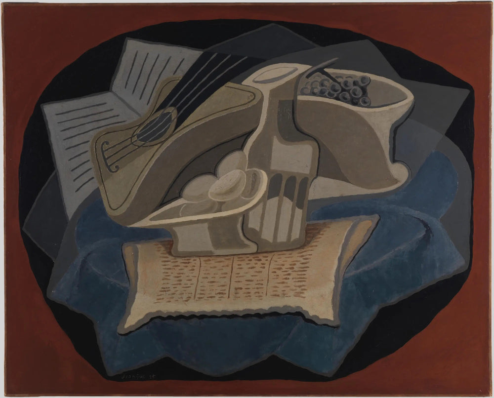 Le Tapis bleu - Juan Gris image 1 copie de tableau peinte à la main