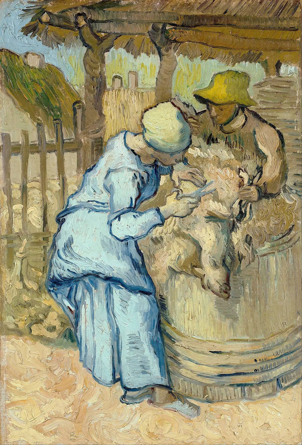 Le Tondeur de Moutons (d'après Millet) - Vincent van Gogh image 1 reproduction de peinture à l’huile