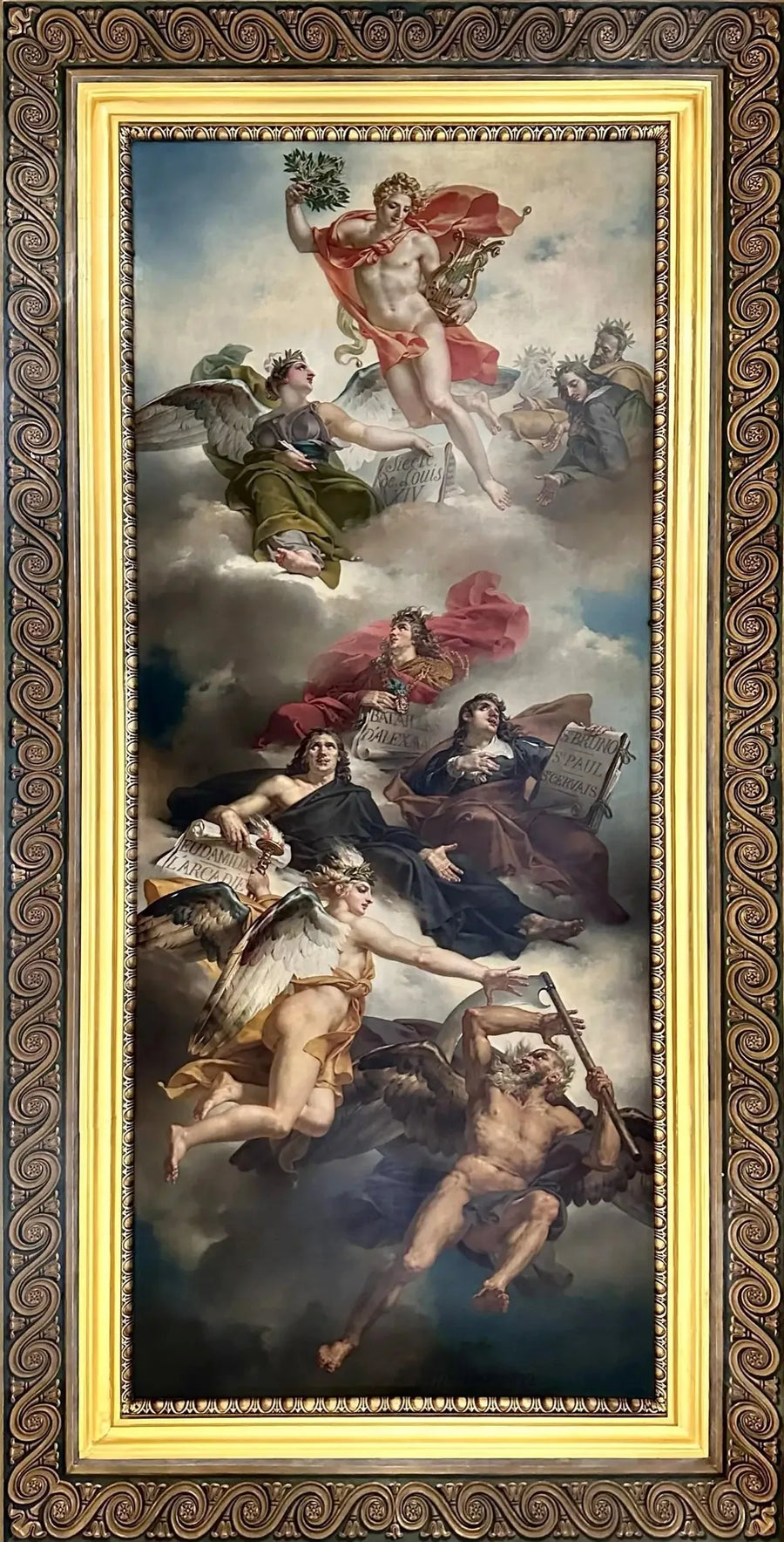 フランス絵画の勝利：プッサン、ル・スール、ル・ブランの頂点 - シャルル・メニエール

Source:
Le Triomphe de la peinture française : apothéose de Poussin, de Le Sueur et de Le Brun - Charles Meynier